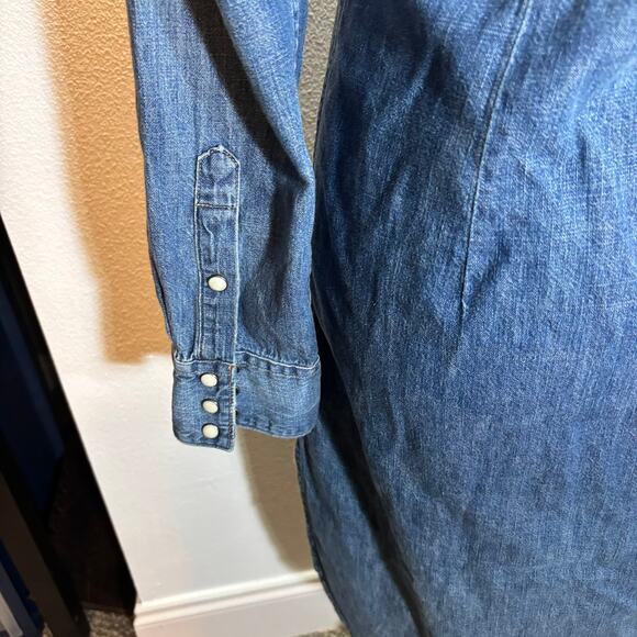 Polo Ralph Lauren Denim Western Shirt Dress NWT Blue Snap Front Women’s S/P - Picture 5 of 11